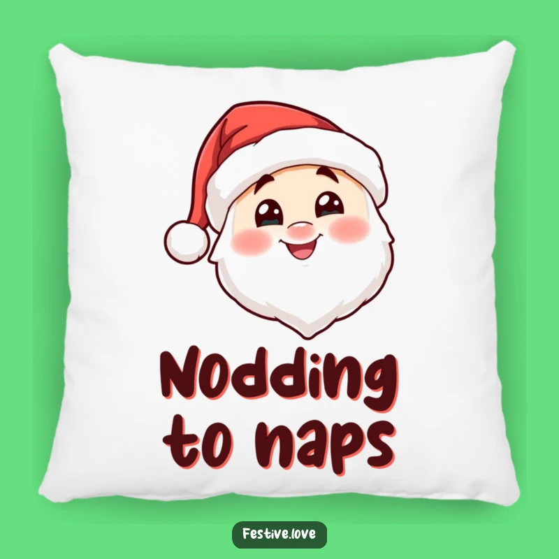 Funny Santa Hat Nod Pillow: Cozy Comfort & Cheerful Holiday Cuddles