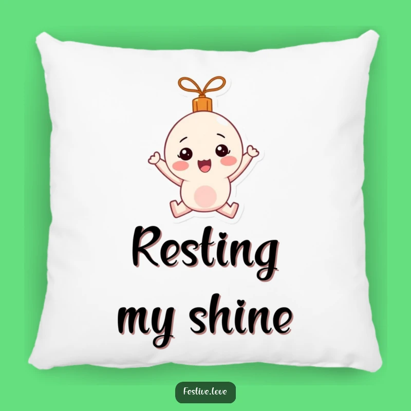 Funny Bouncing Ornament Pillow: Cozy Happy Character Cushion for Festive Comfort