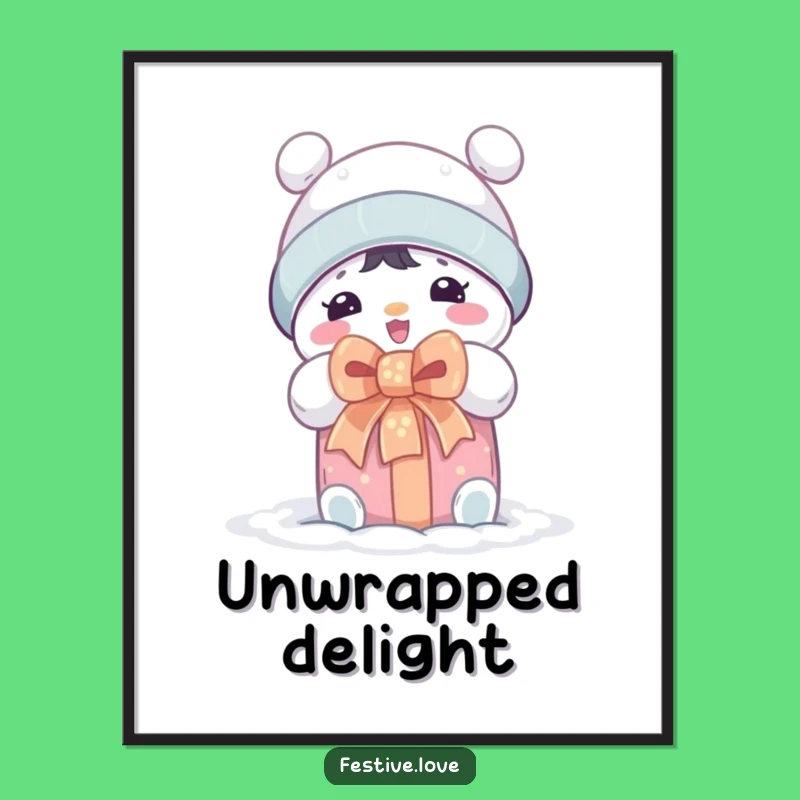Funny Snow Character Digital Art - Instant Holiday Cheer for Your Space!