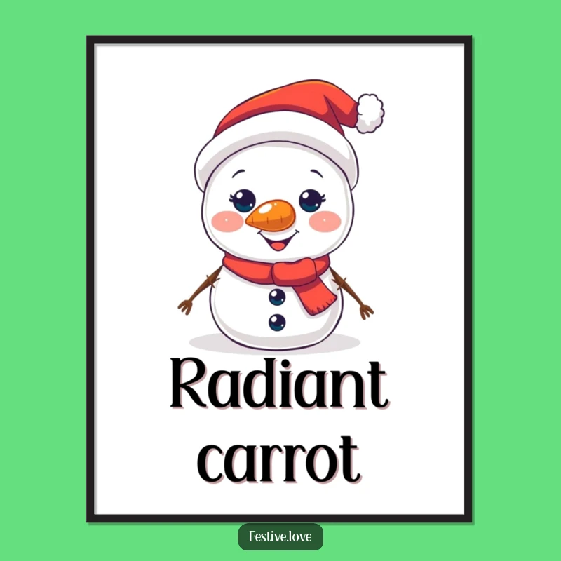 Funny Snowman Digital Art - Instant Glowing Cheer for Your Walls!