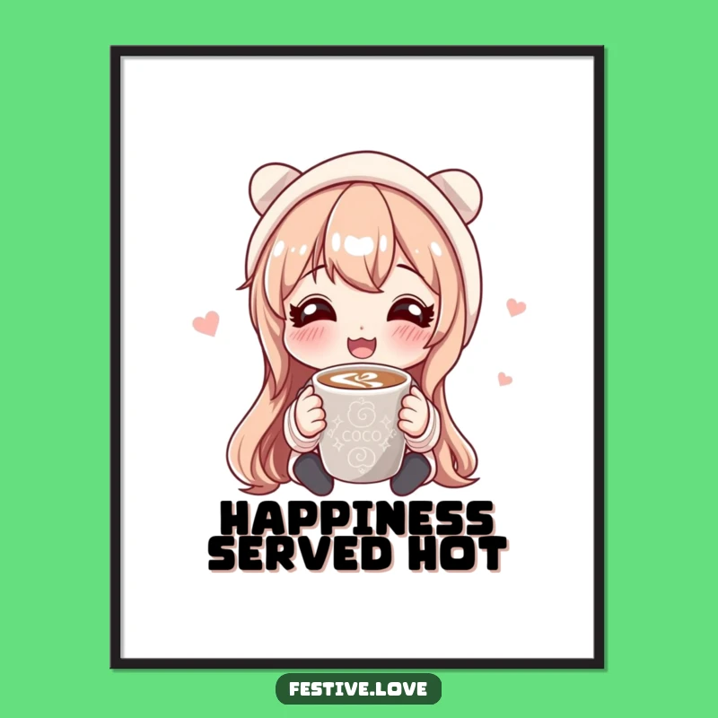 Funny Hot Cocoa Sharing Digital Art: Cozy Wall Decor for Instant Warmth