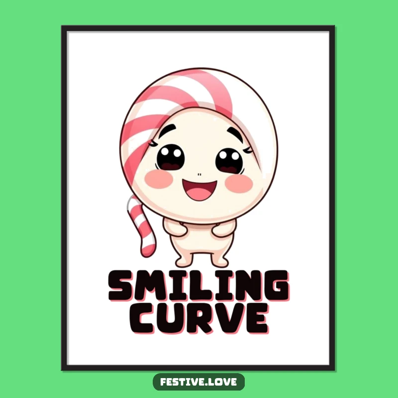 Funny Candy Cane Smile Digital Art: Instant Holiday Cheer for Your Walls