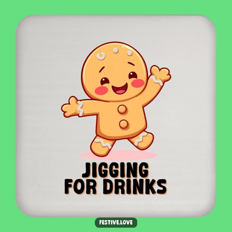 Funny Gingerbread Coaster - Protect Surfaces with Sweet Merriment!
