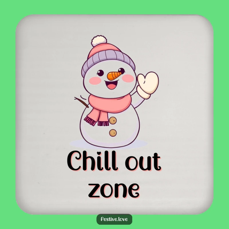 Funny Kawaii Snowman Coaster - Protect Surfaces from Frosty Rings