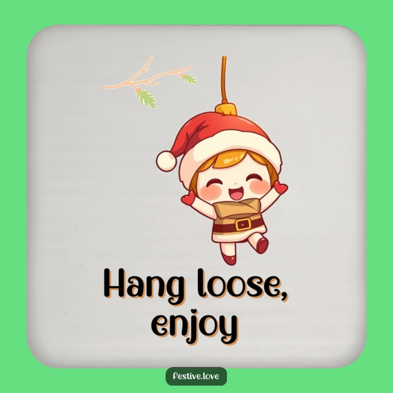 Funny Ornament Coasters: Protect Surfaces with Holiday Whimsy, Set of Funny Gifts