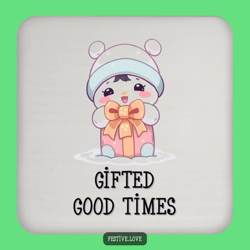 Funny Snow Character Coaster - Protect Surfaces with Festive Humor!