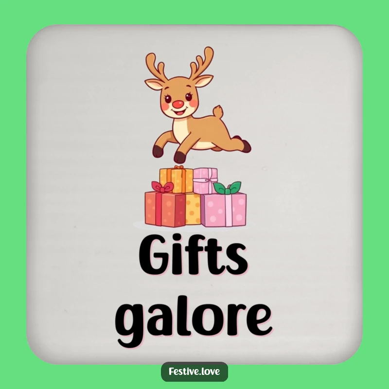 Funny Reindeer Leap Coaster - Protective Christmas Character Drink Accessory