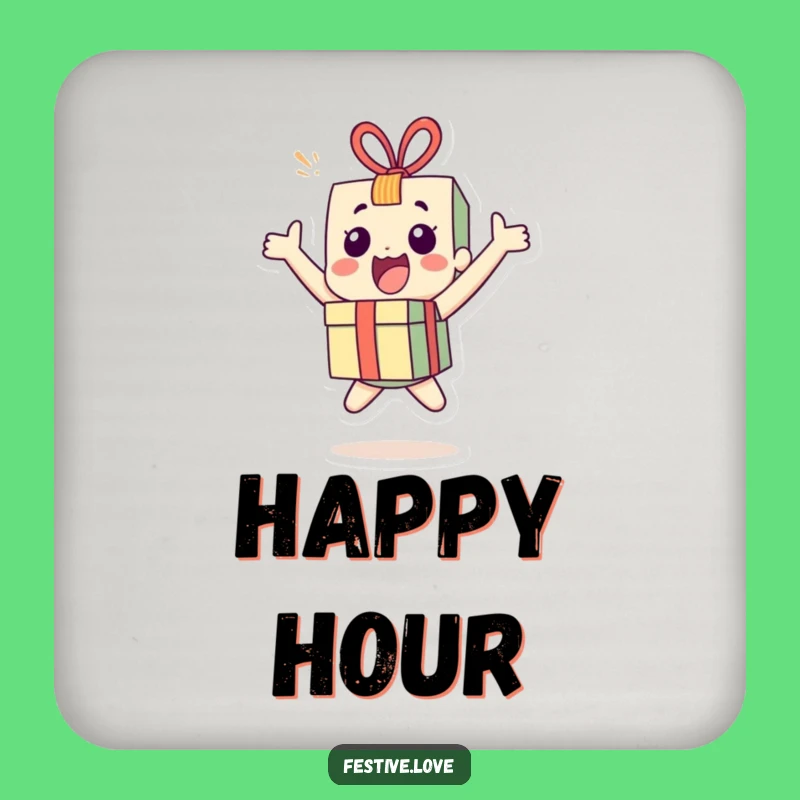 Funny Present Bounce Coasters: Protect Surfaces with Festive Fun