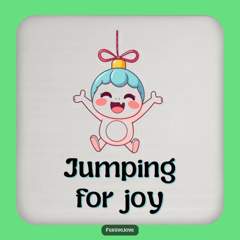 Funny Kawaii Ornament Coaster - Bouncing Drink Protection Gift