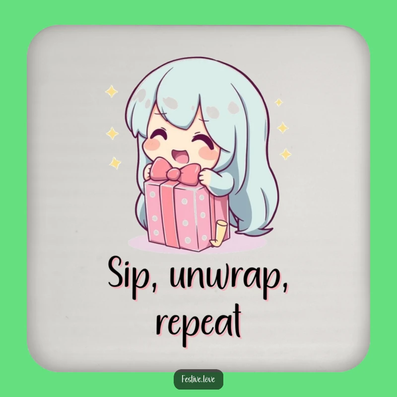 Funny Sparkling Gift Coaster: Protect Surfaces with Joy