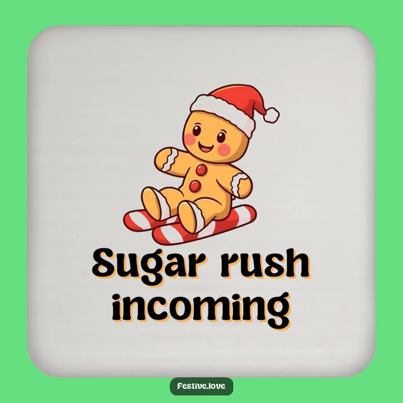 Funny Gingerbread Man Coaster: Festive Protection for Your Surfaces