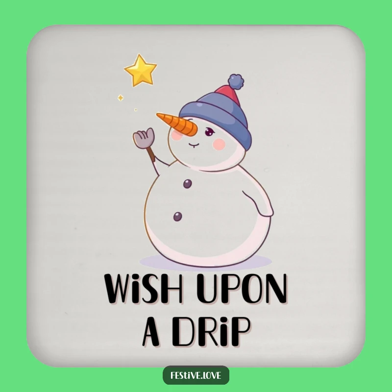Funny Snowman Coaster: Protect Surfaces with Winter Charm