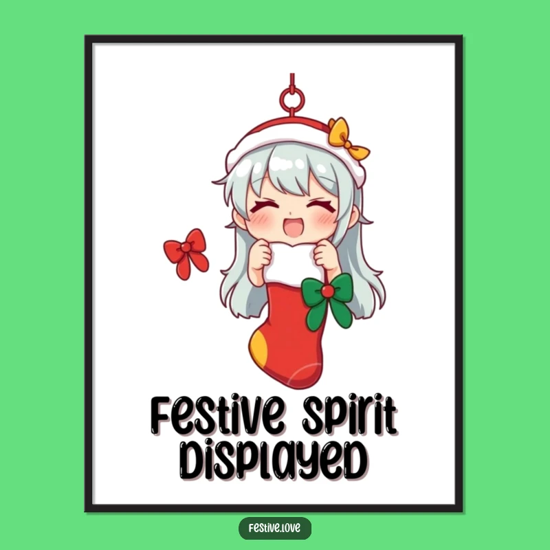 Funny Festive Stocking Poster: Holiday Cheer for Your Walls