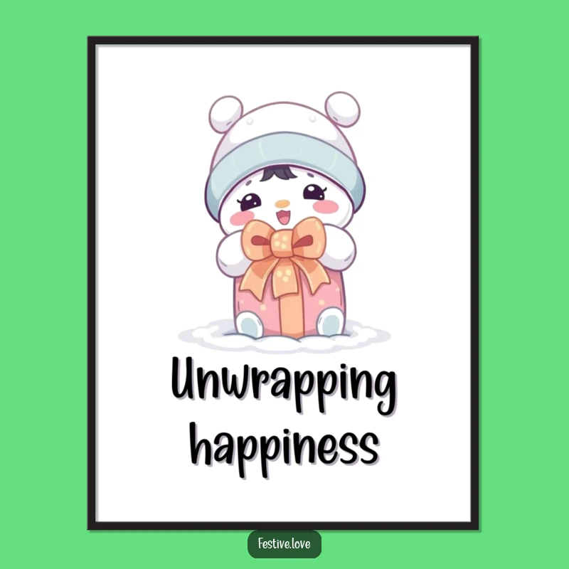 Funny Snow Character Poster - Joyful Holiday Art for Your Walls!