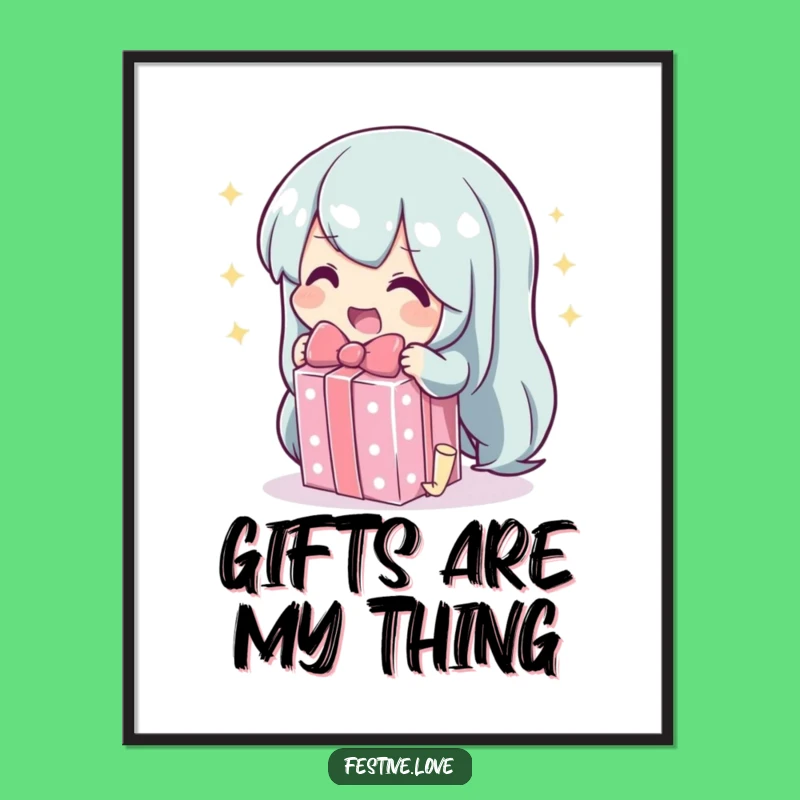 Funny Sparkling Gift Poster: Joyful Art for Gift Lovers