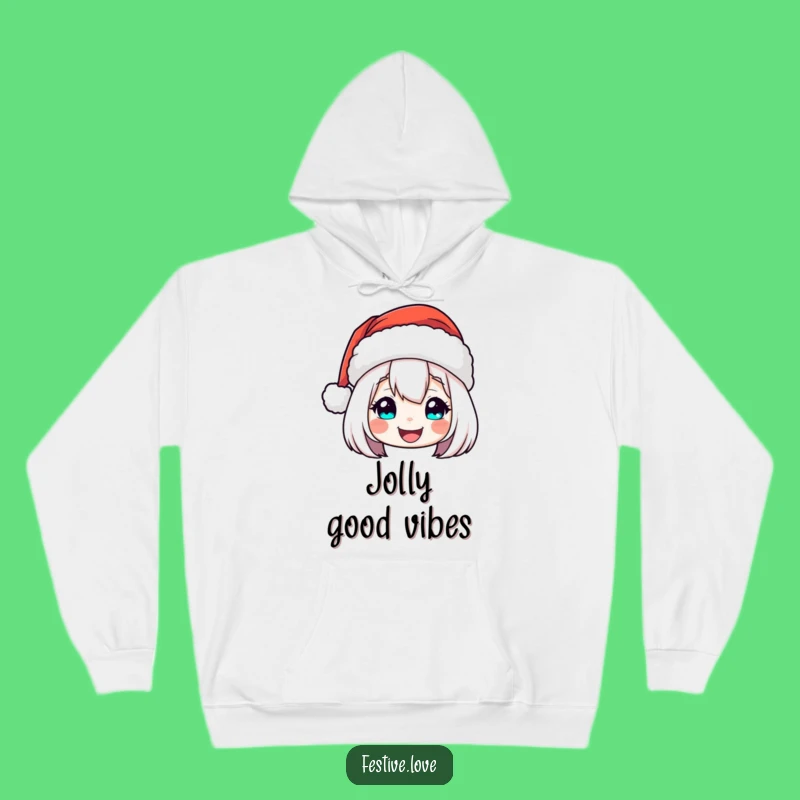 Cozy Funny Santa Hat Hoodie: Cheerful Bobbing Character for Warm Winter Gifts