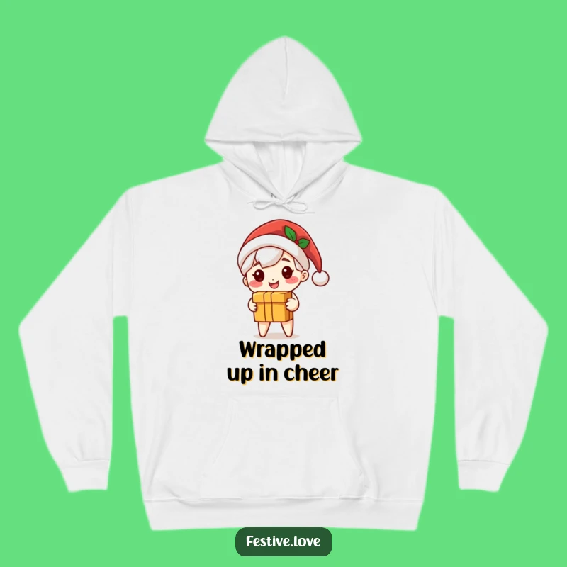 Cozy Funny Santa Hoodie - Cute Character Gift Delivery, Warm & Humorous