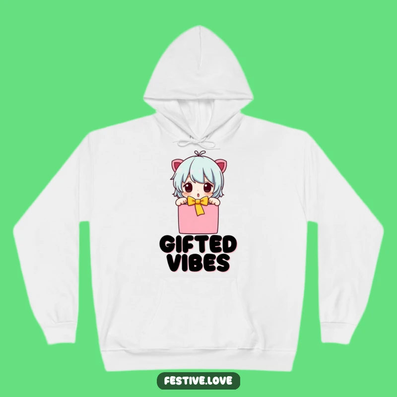 Cozy Funny Surprised Character Hoodie: Snuggle Up with Gift Excitement