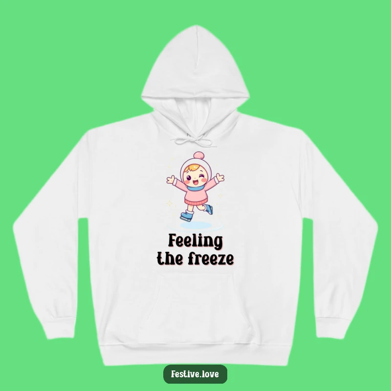 Funny Ice Skating Hoodie: Cozy Character Winter Sweatshirt