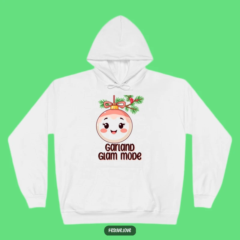 Funny Smiling Ornament Hoodie - Cozy Holiday Character Gift