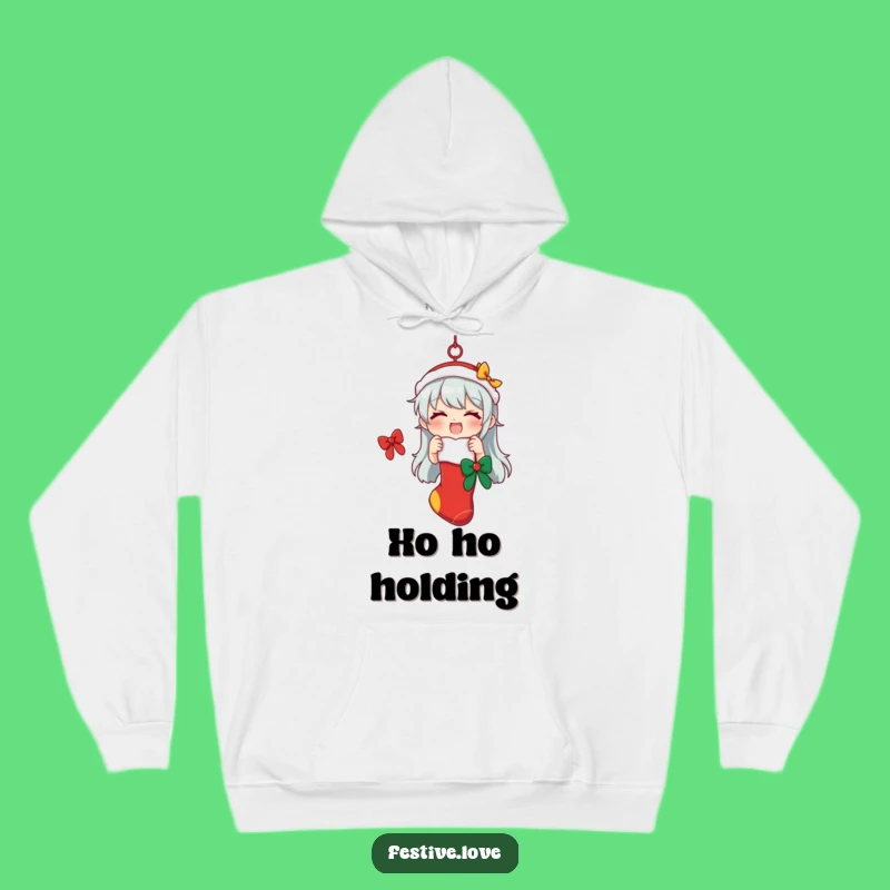 Cozy Funny Festive Stocking Hoodie: Warm Holiday Comfort