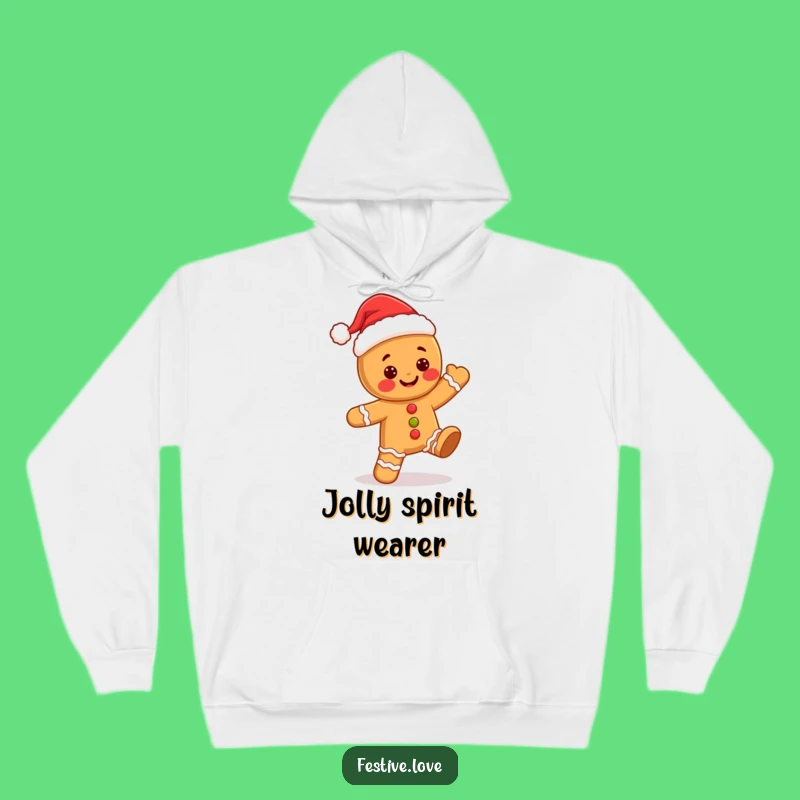 Cozy Funny Kawaii Gingerbread Man Hoodie - Warm Holiday Hug