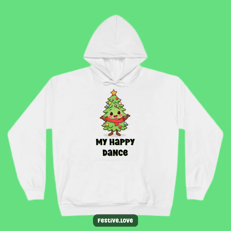 Funny Kawaii Tree Hoodie - Cozy Festive Wiggle Gift for Winter