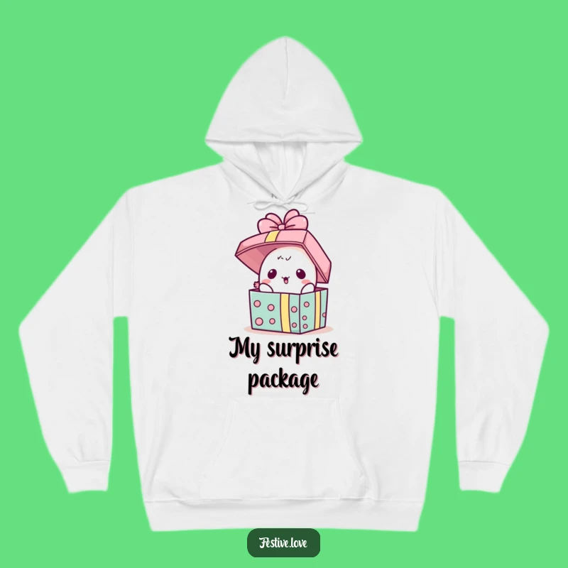 Funny Kawaii Present Hoodie - Cozy Surprise Gift for Relaxation
