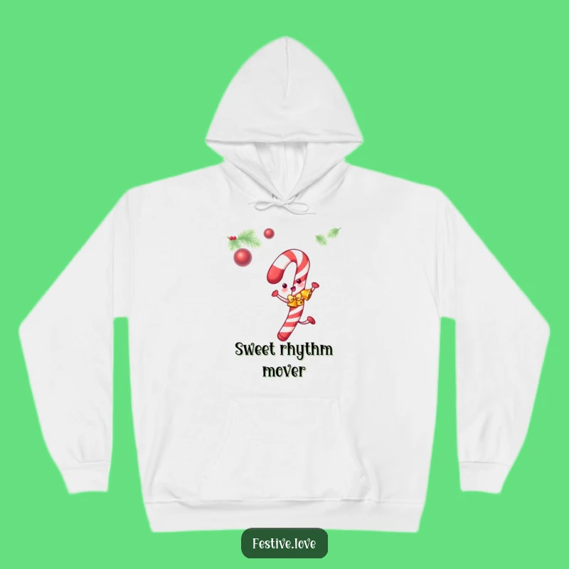 Funny Candy Cane Hoodie: Cozy Moves and Holiday Merriment