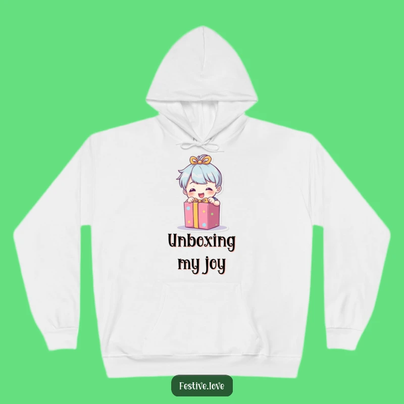 Funny Gift Unwrapper Hoodie: Cozy Character Present Sweatshirt