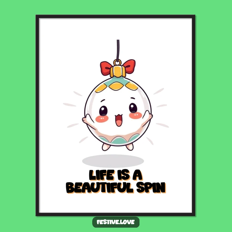 Funny Free Printable Ornament Wall Art: Dizzy Spin Downloadable Art