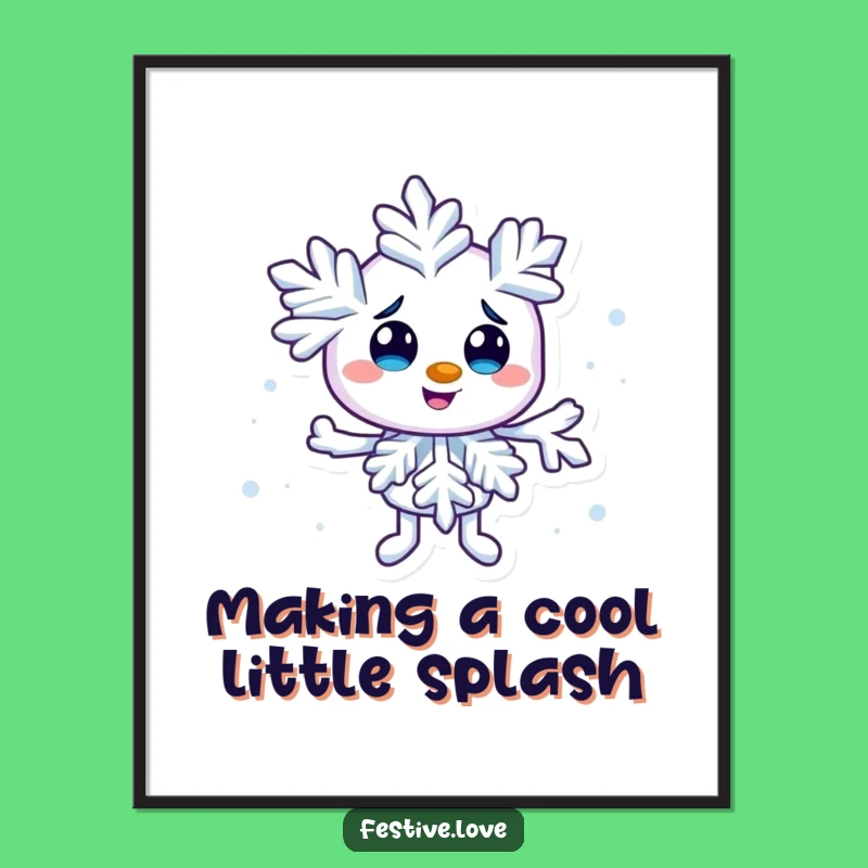 Whimsical Free Printable Wall Art: Snowflake Swirl for Cool Decor