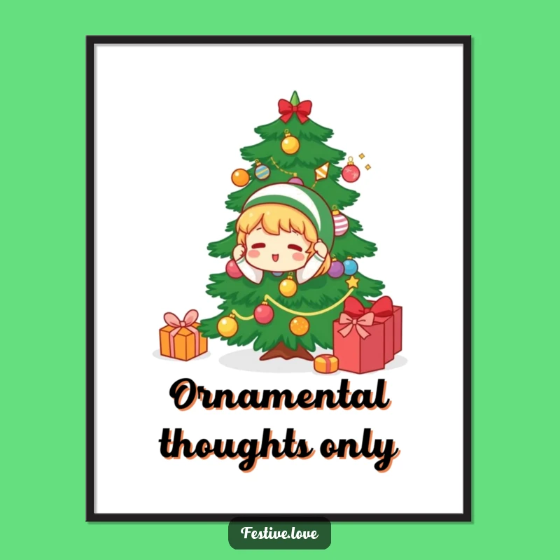 Funny Free Printable Wall Art Decor: Character Decorating Tree Joyful Downloadable Art