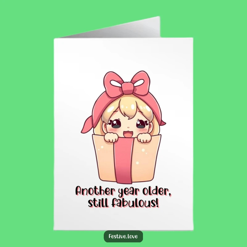 Free Printable Birthday Card: Joyful Present Character, Funny Downloadable Gift for Instant Smiles