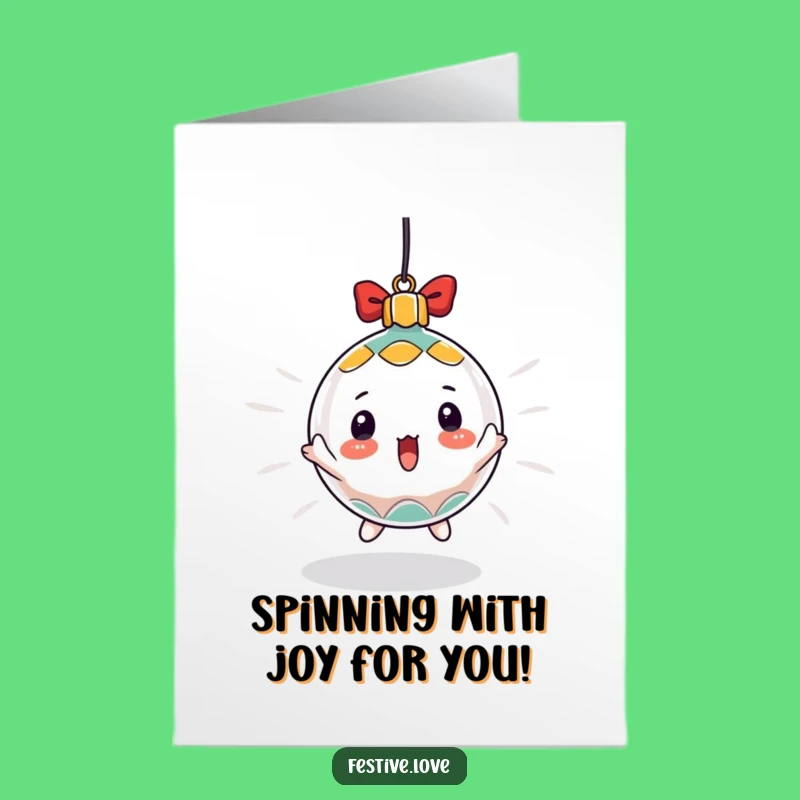 Free Printable Ornament Birthday Card: Dizzy Surprise Funny Downloadable