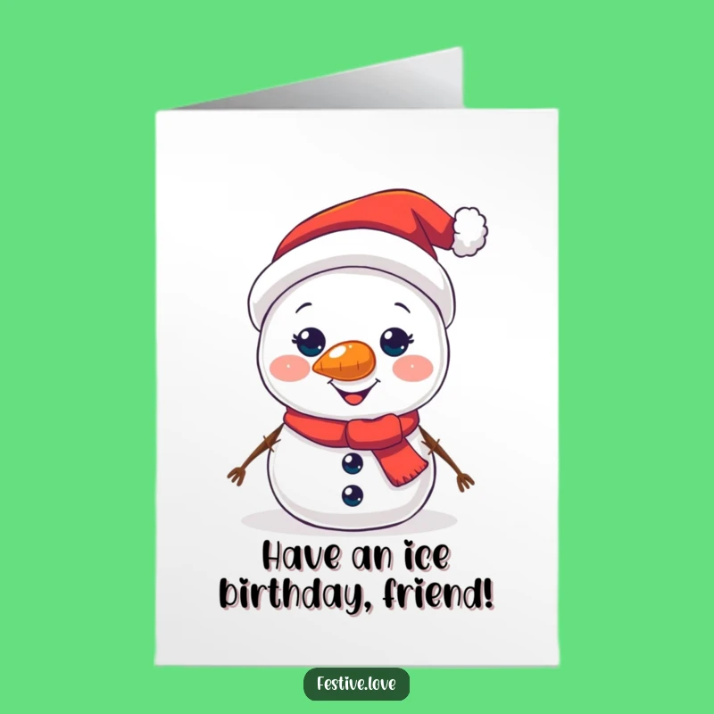 Free Printable Birthday Card: Snowman Glow! Light Up Their Birthday
