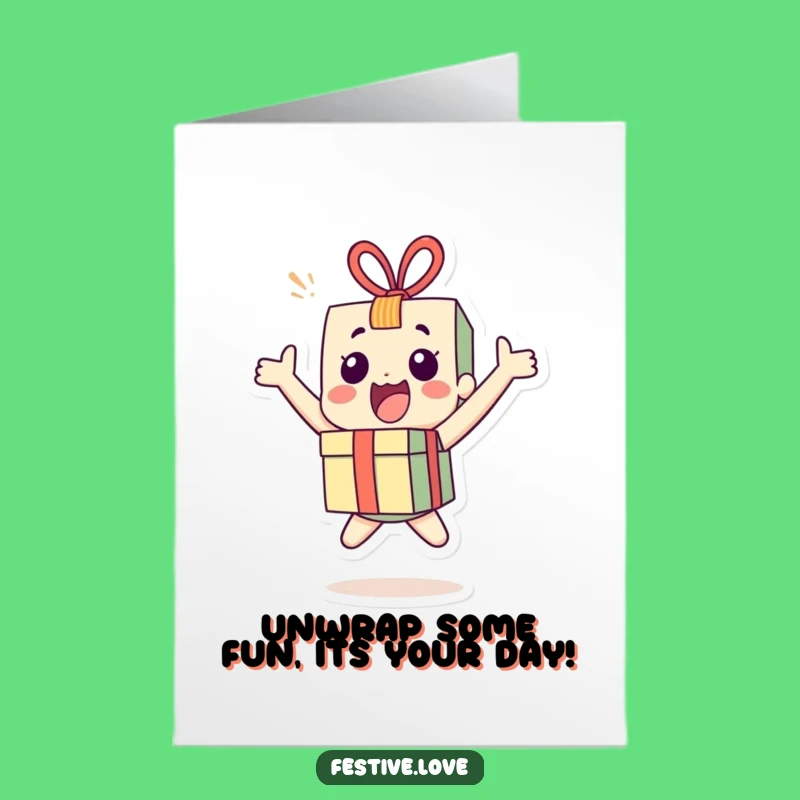 Joyful Free Printable Birthday Card: Bouncing Present for Ultimate Fun