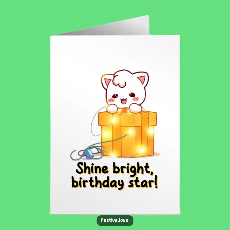 Free Printable Birthday Card: Blinking Lights Gift - Downloadable Fun!