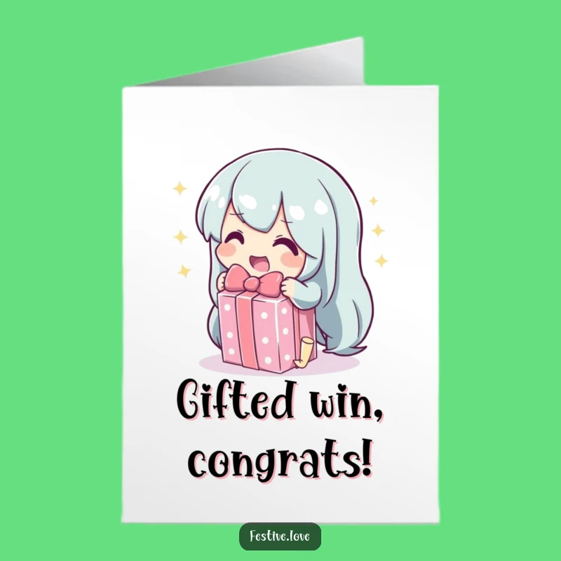 Free Printable Congrats Card: Sparkling Gift Reveal, Celebrate Success with a Downloadable!