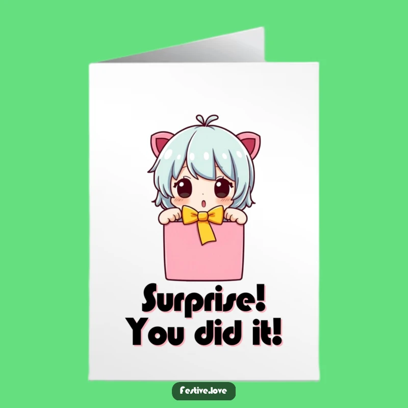 Free Printable Surprise Congratulations Card: Shocked Reaction to Big News!