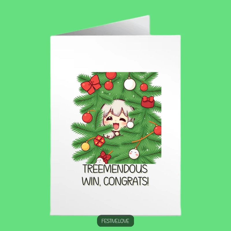 Free Printable Congrats Card: Tree Peek Surprise, Celebrate Wins with a Downloadable!
