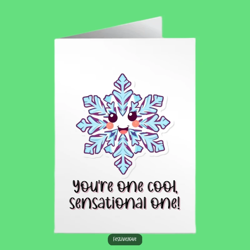 Free Printable Snowflake Congrats Card: Joyful Spinning Snowman for Festive Achievements