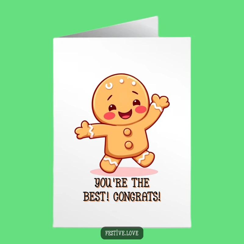 Free Printable Congrats Card: Gingerbread Dance! Celebrate Sweetly Download