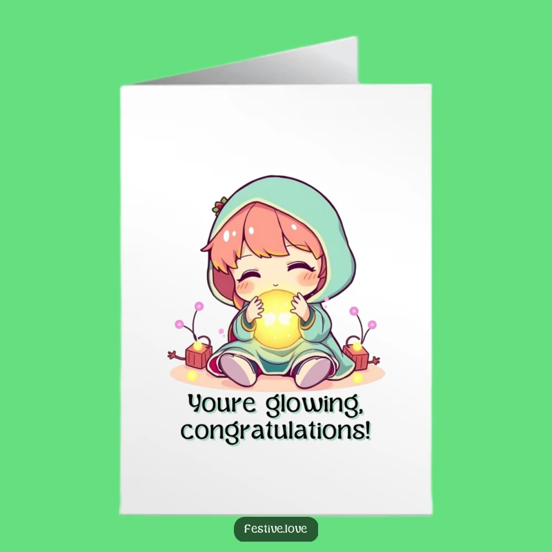 Free Printable Congrats Card: Festive Lights Sparkle - Fun Download