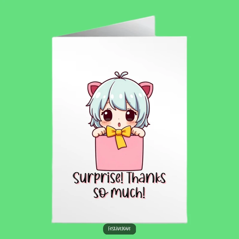 Free Printable Surprise Thank You Card: A Shocked Reaction to Your Kind Gift