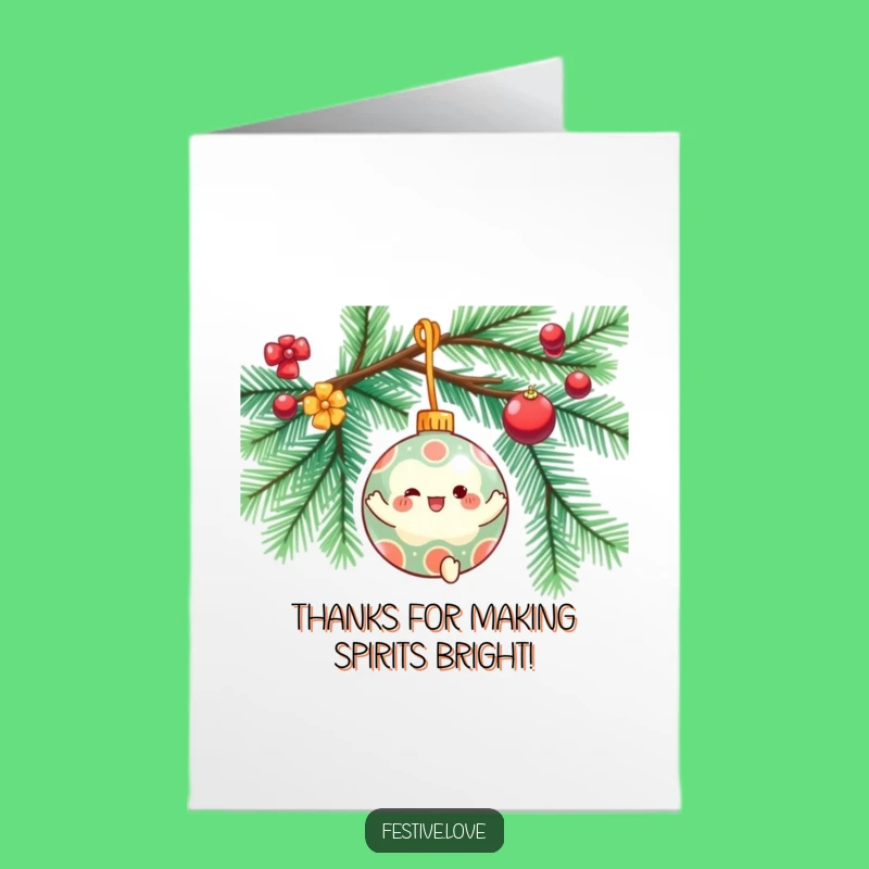 Free Printable Thank You Card: Ornament's Thankful Spin - Downloadable Gratitude!