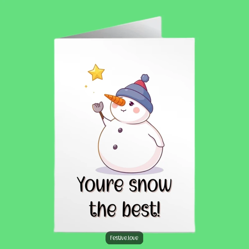 Free Printable Thank You Card: Snowman's Starry Thanks, Funny Downloadable Gift
