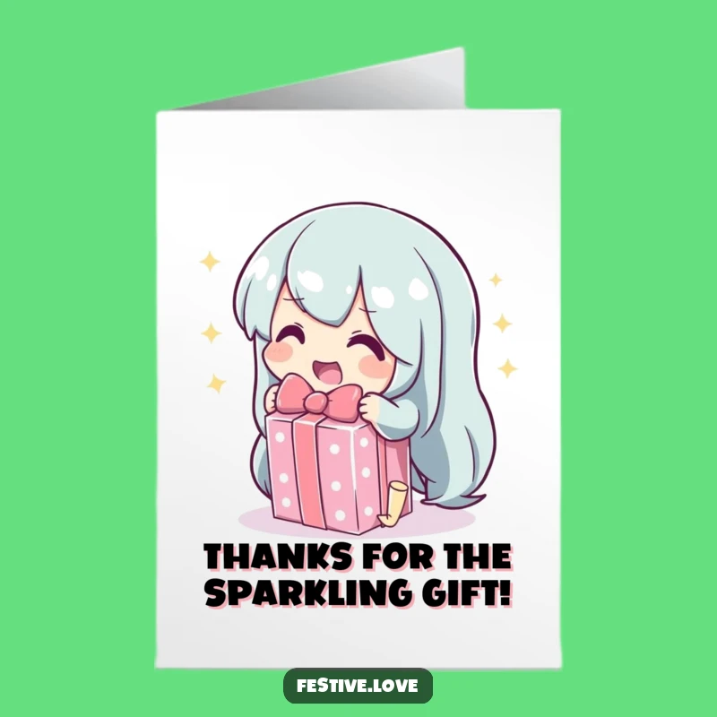 Free Printable Thank You Card: Sparkling Gift of Thanks, Express Gratitude with a Fun Downloadable!