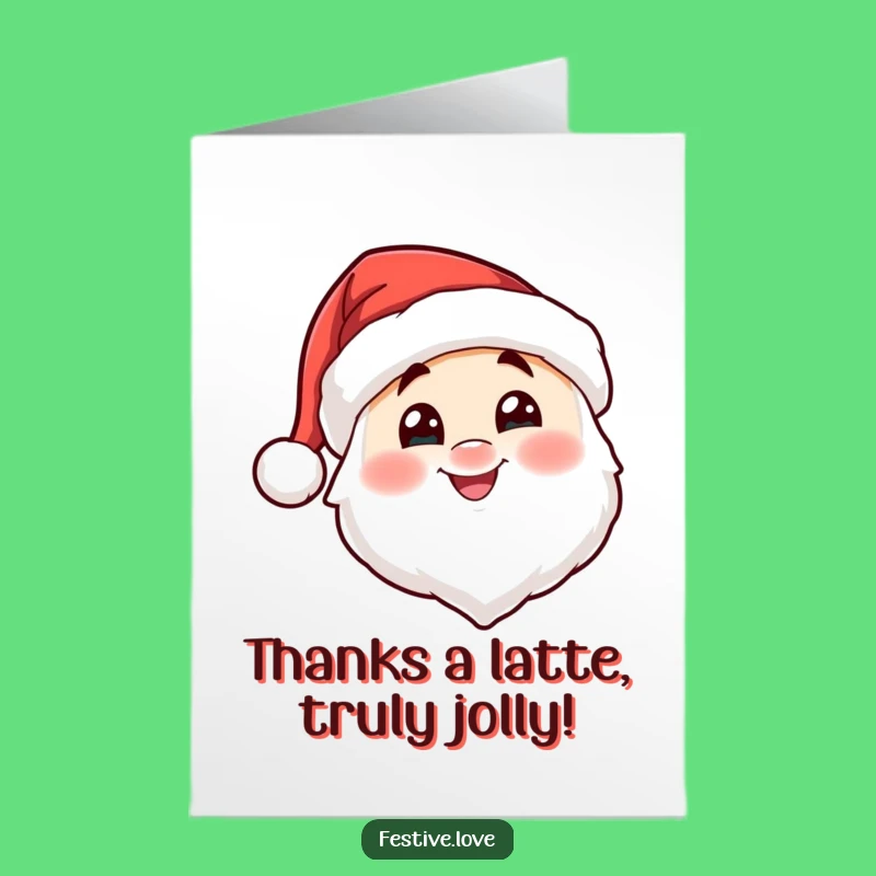Merry Free Printable Thank You Card: Santa Hat Pal's Cheerful Nod