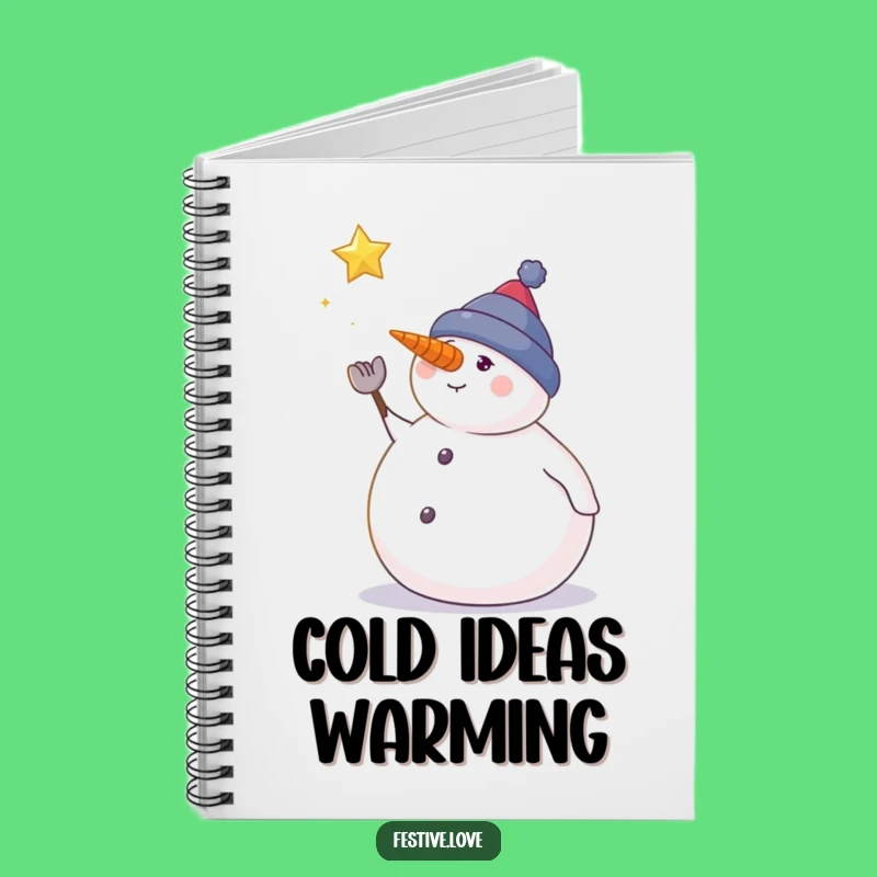 Funny Snowman Notebook: Jot Down Your Winter Wishes